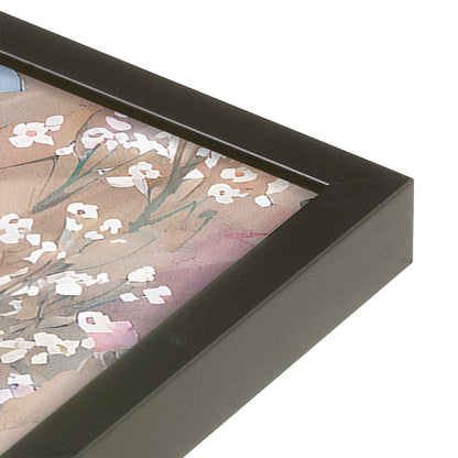 [Color:Satin Black], Picture of art in a Satin Black frame at an angle