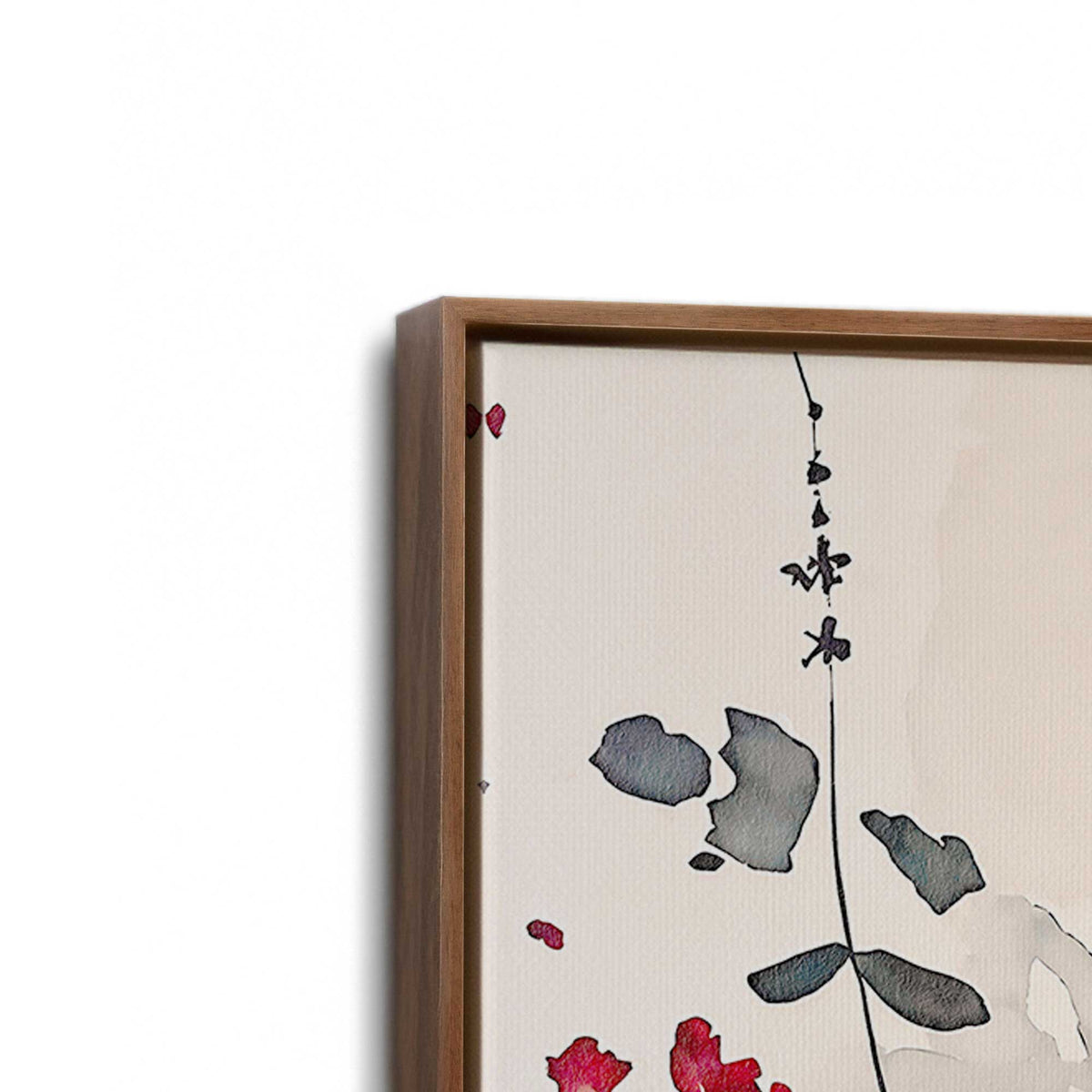 [Color:Walnut], Picture of art in a Walnut frame at an angle
