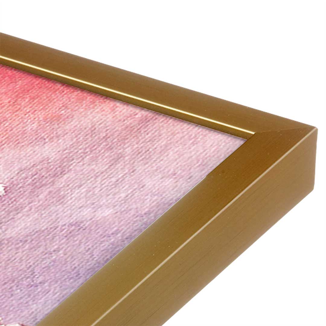 [Color:Polished Gold], Picture of art in a Polished Gold frame at an angle