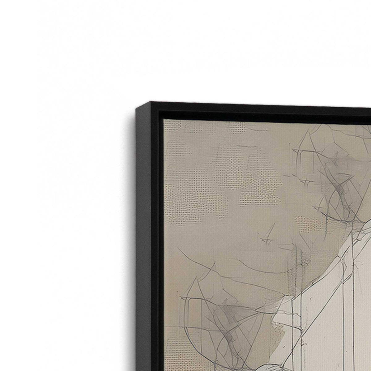 [Color:Satin Black], Picture of art in a Satin Black frame at an angle