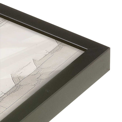 [Color:Satin Black], Picture of art in a Satin Black frame at an angle