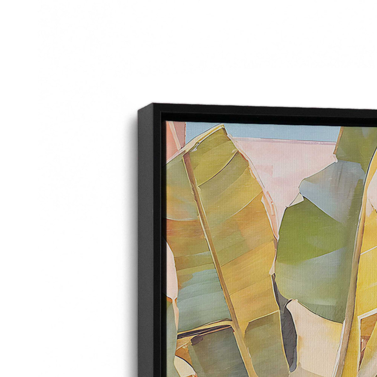 [Color:Satin Black], Picture of art in a Satin Black frame at an angle