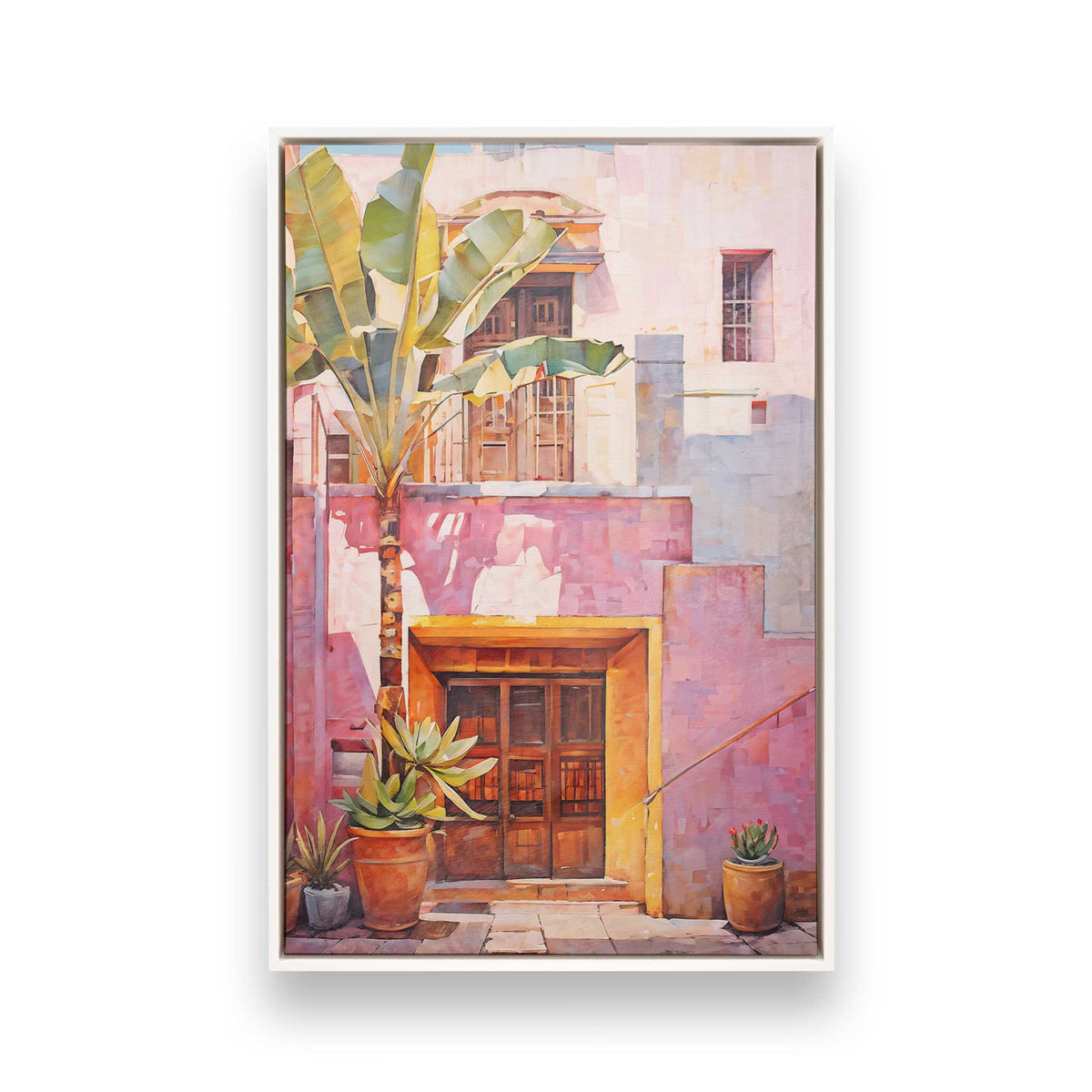 [Color:Opaque White], Picture of art in a White frame