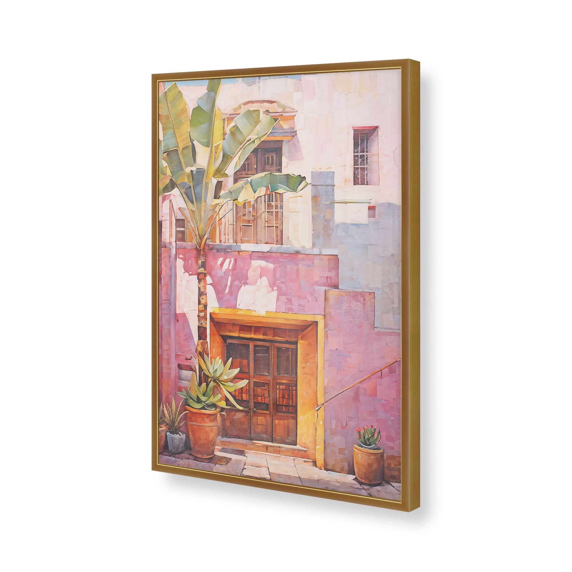 [Color:Polished Gold], Picture of art in a Polished Gold frame of the corner