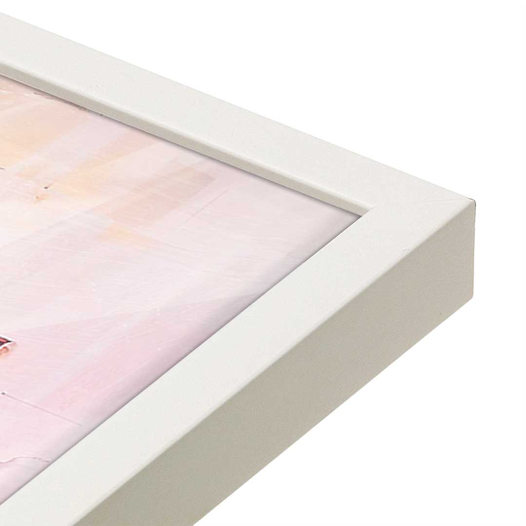 [Color:Opaque White], Picture of art in a Opaque White frame at an angle