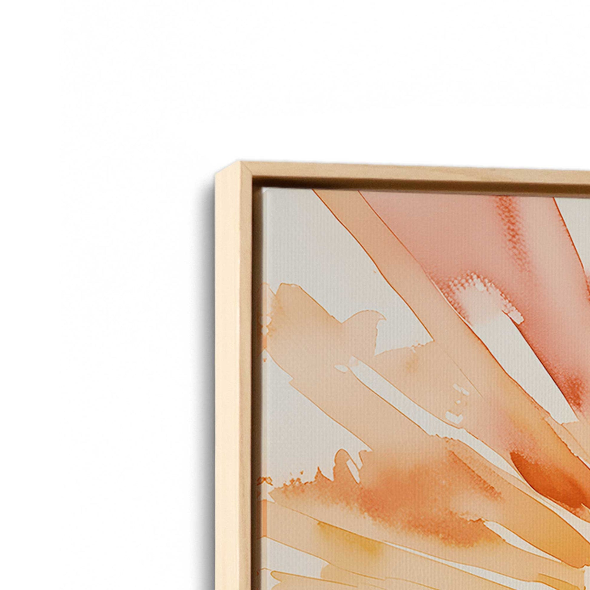 [Color:American Maple], Picture of art in a American Maple frame at an angle