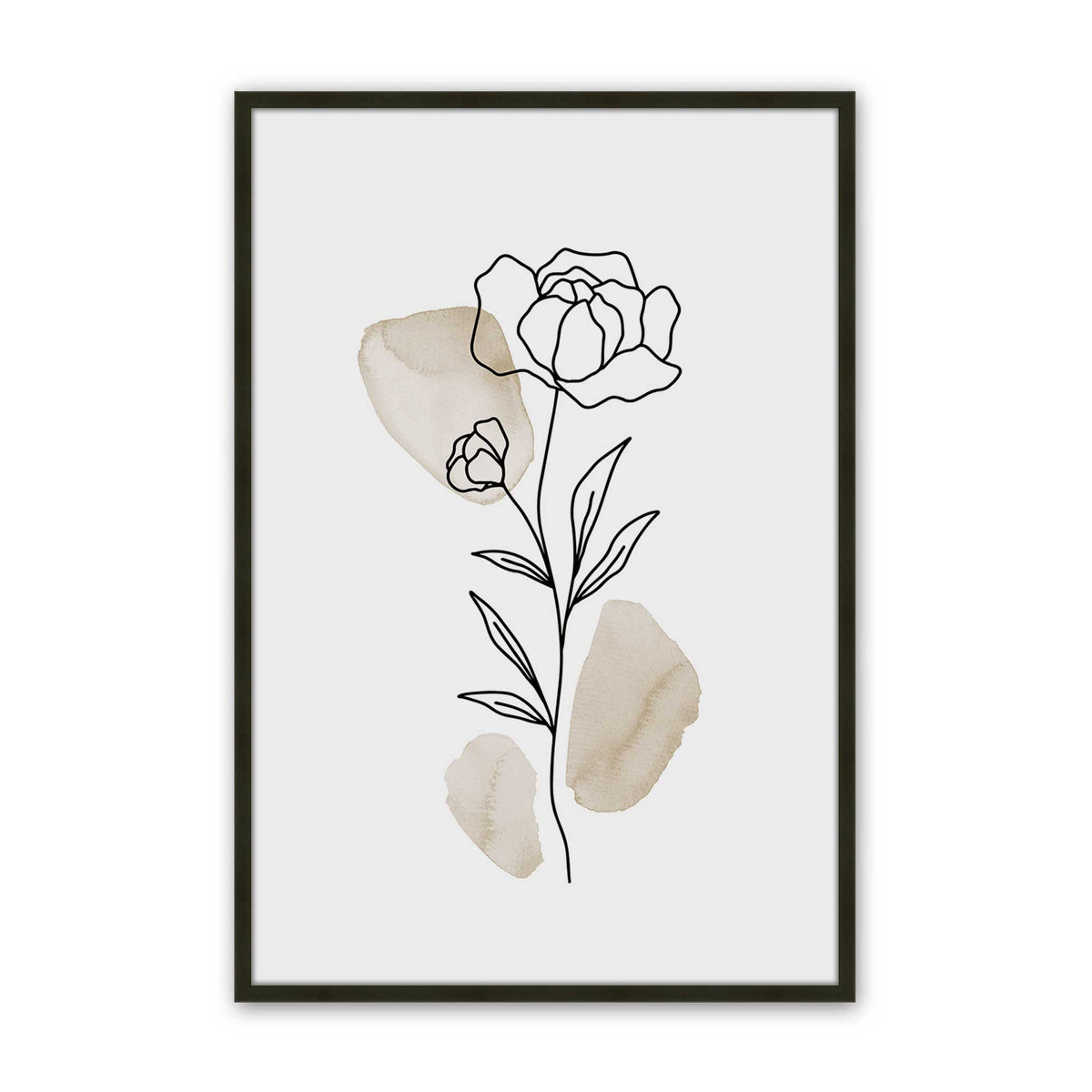 [Color:Satin Black], Picture of art in a Satin Black frame