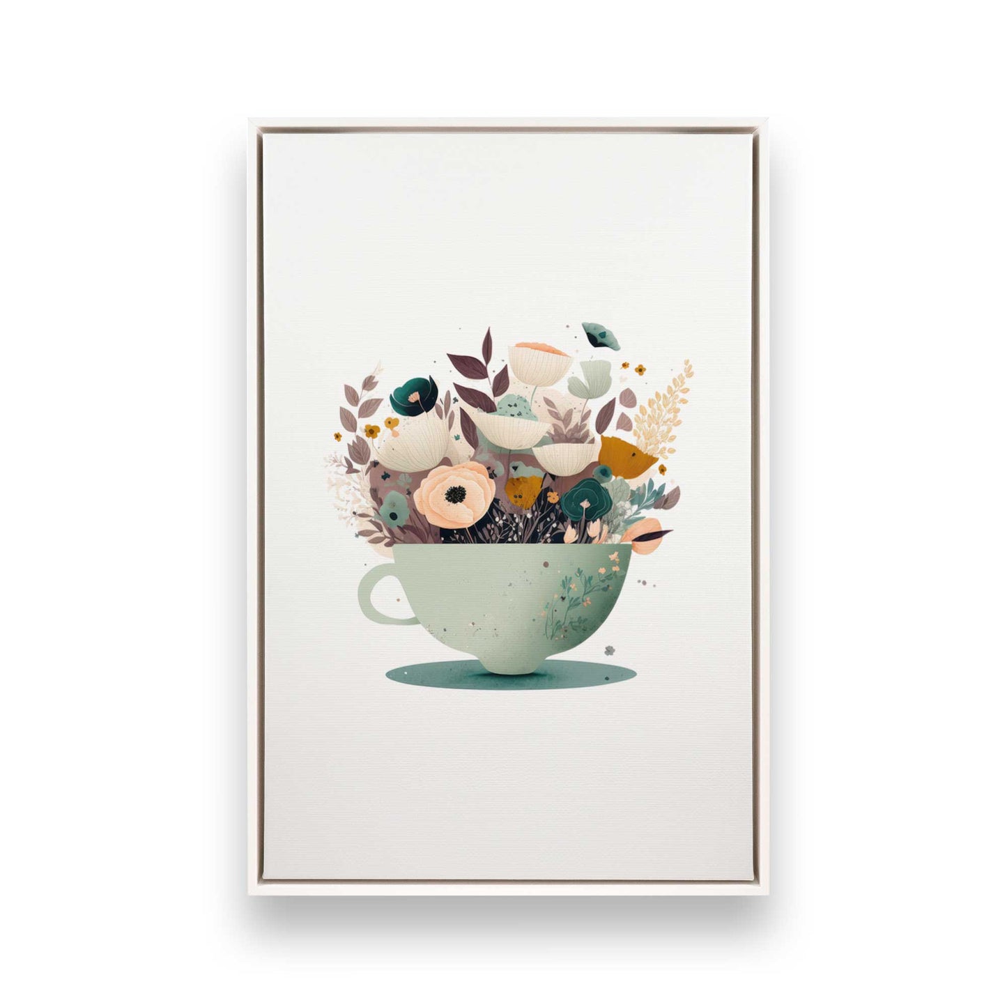 [Color:Opaque White], Picture of art in a White frame