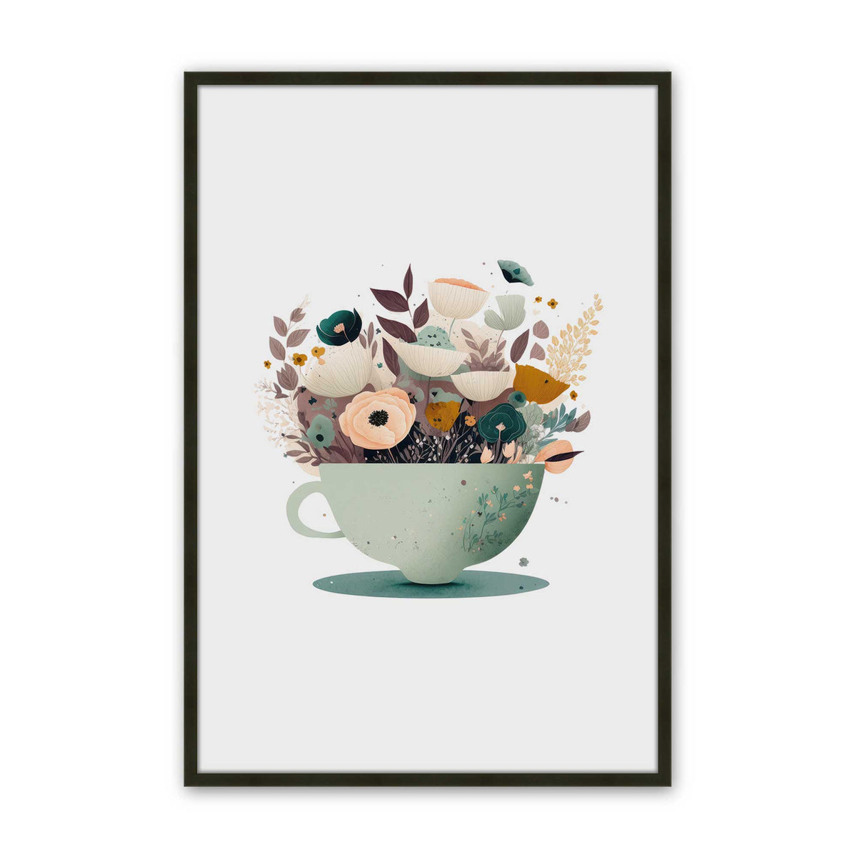 [Color:Satin Black], Picture of art in a Satin Black frame