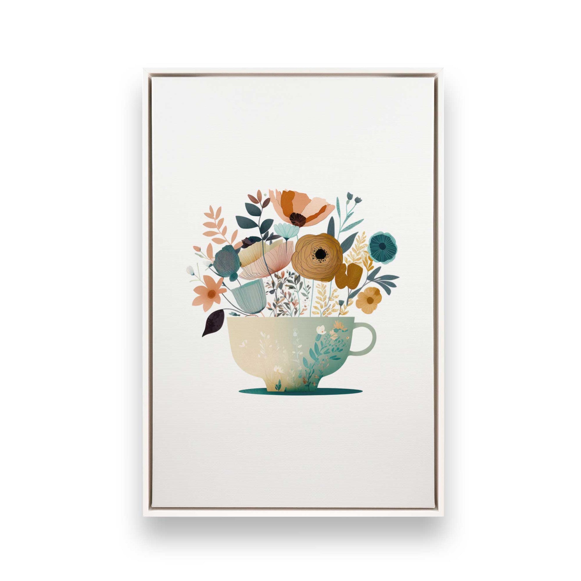 [Color:Opaque White], Picture of art in a White frame