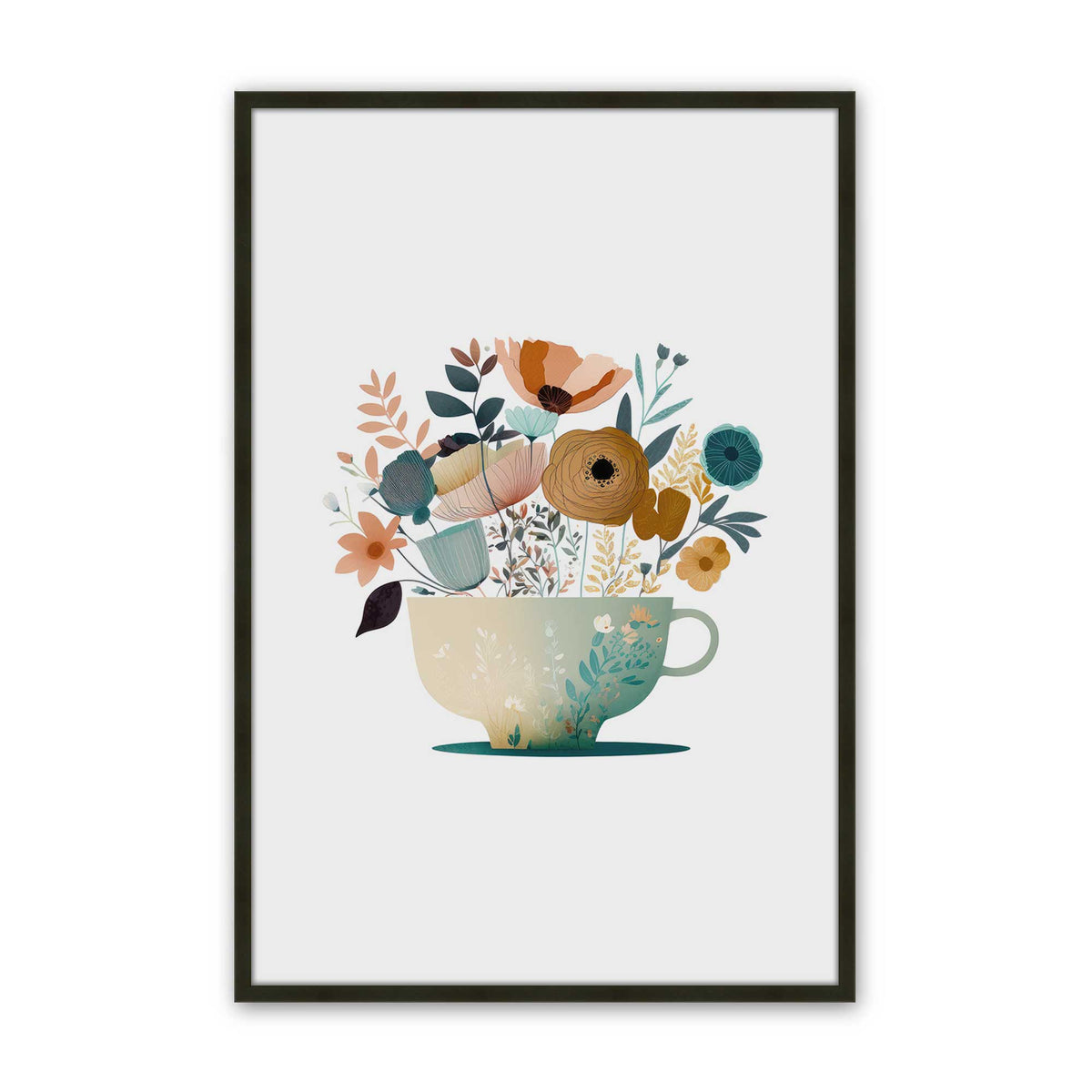 [Color:Satin Black], Picture of art in a Satin Black frame