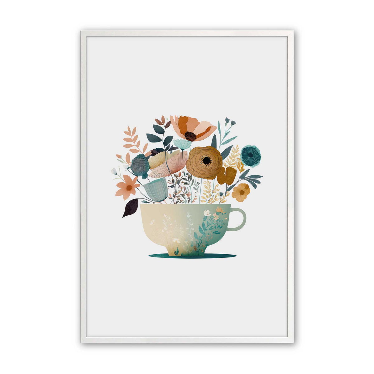 [Color:Opaque White], Picture of art in a Opaque White frame