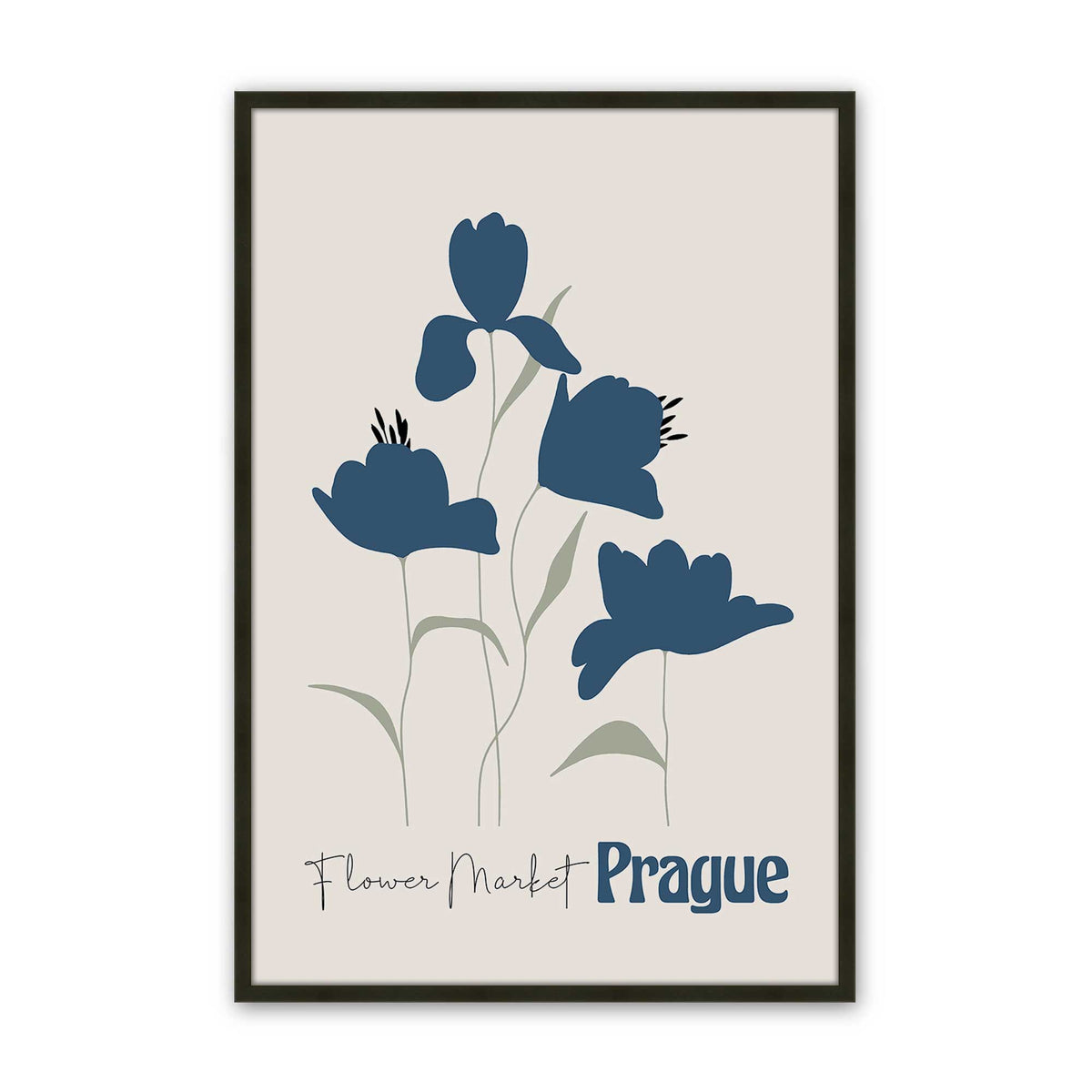 [Color:Satin Black], Picture of art in a Satin Black frame
