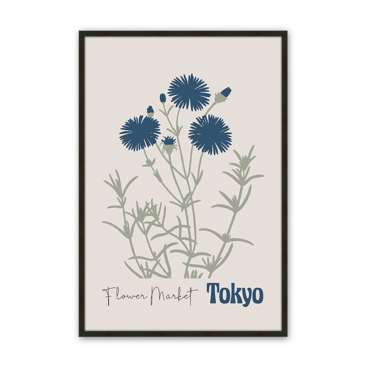 [Color:Satin Black], Picture of art in a Satin Black frame