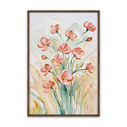 Peachy Flower Party Set of 3 At Prints