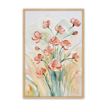 Peachy Flower Party Set of 3 At Prints