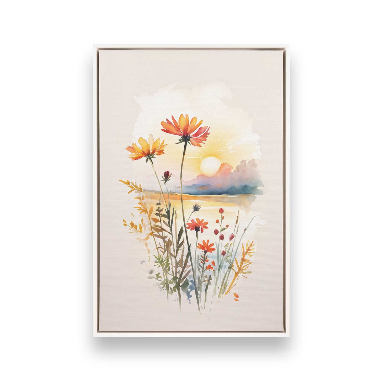 [Color:Opaque White], Picture of art in a White frame