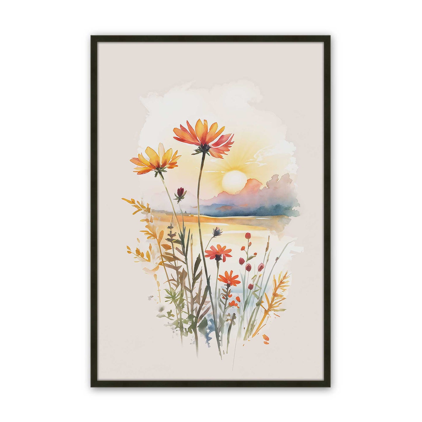 [Color:Satin Black], Picture of art in a Satin Black frame