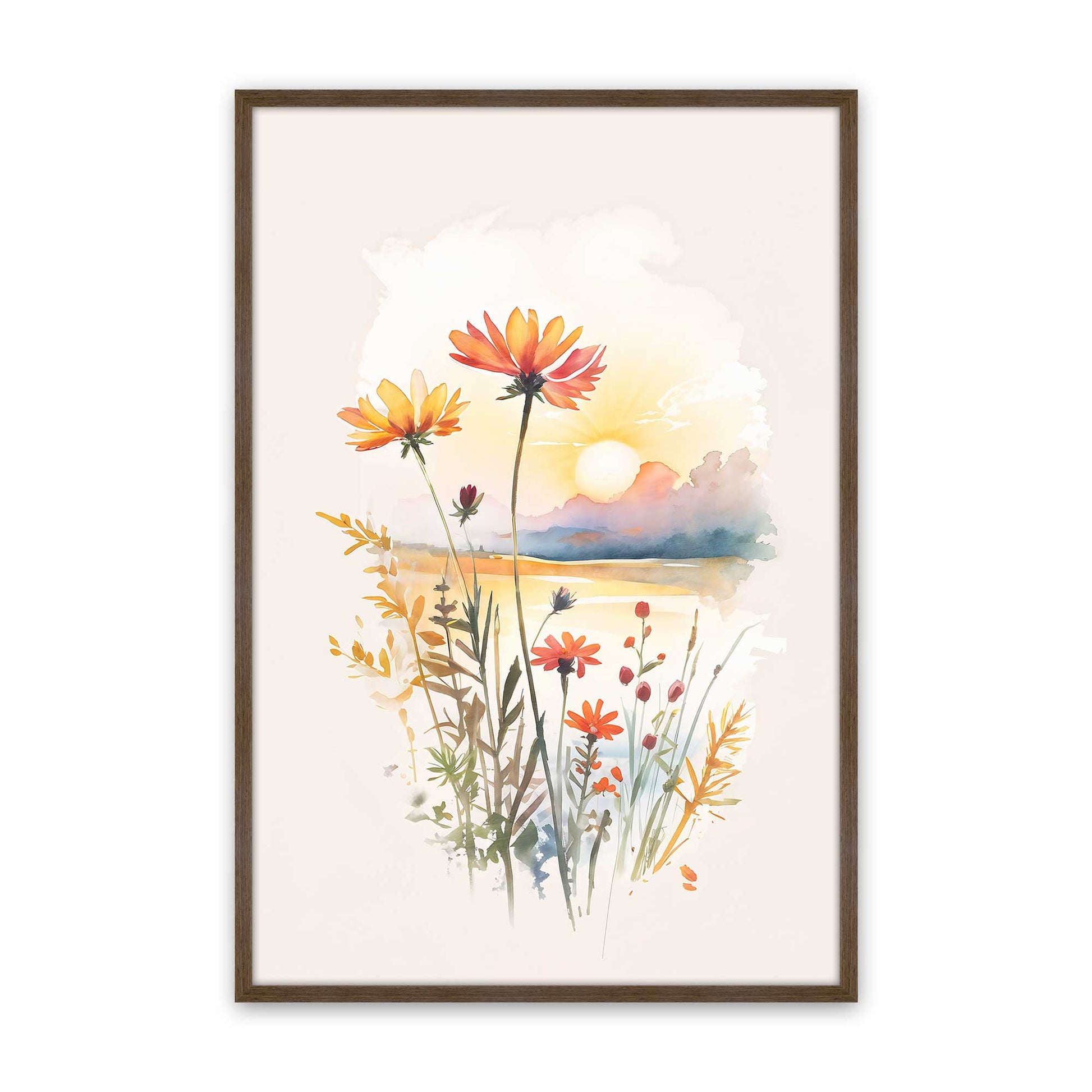 [Color:Walnut], Picture of art in a Walnut frame
