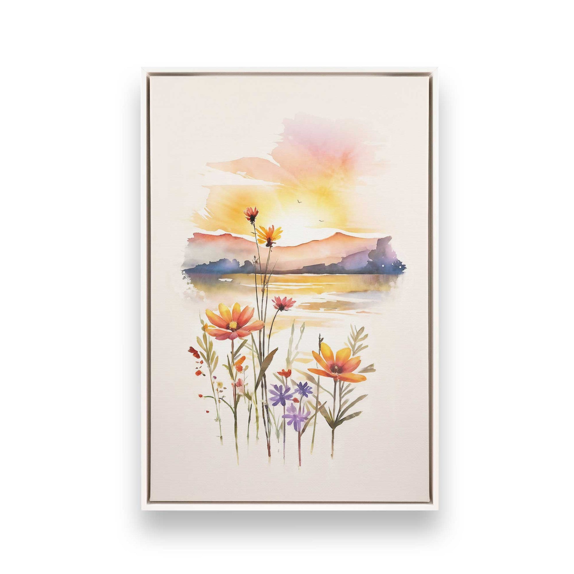 [Color:Opaque White], Picture of art in a White frame