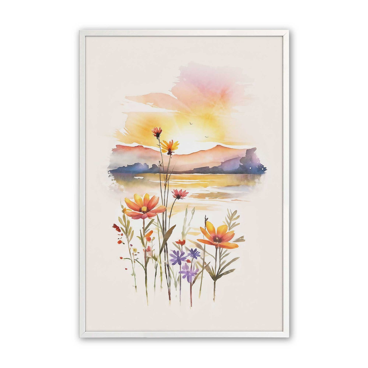[Color:Opaque White], Picture of art in a Opaque White frame