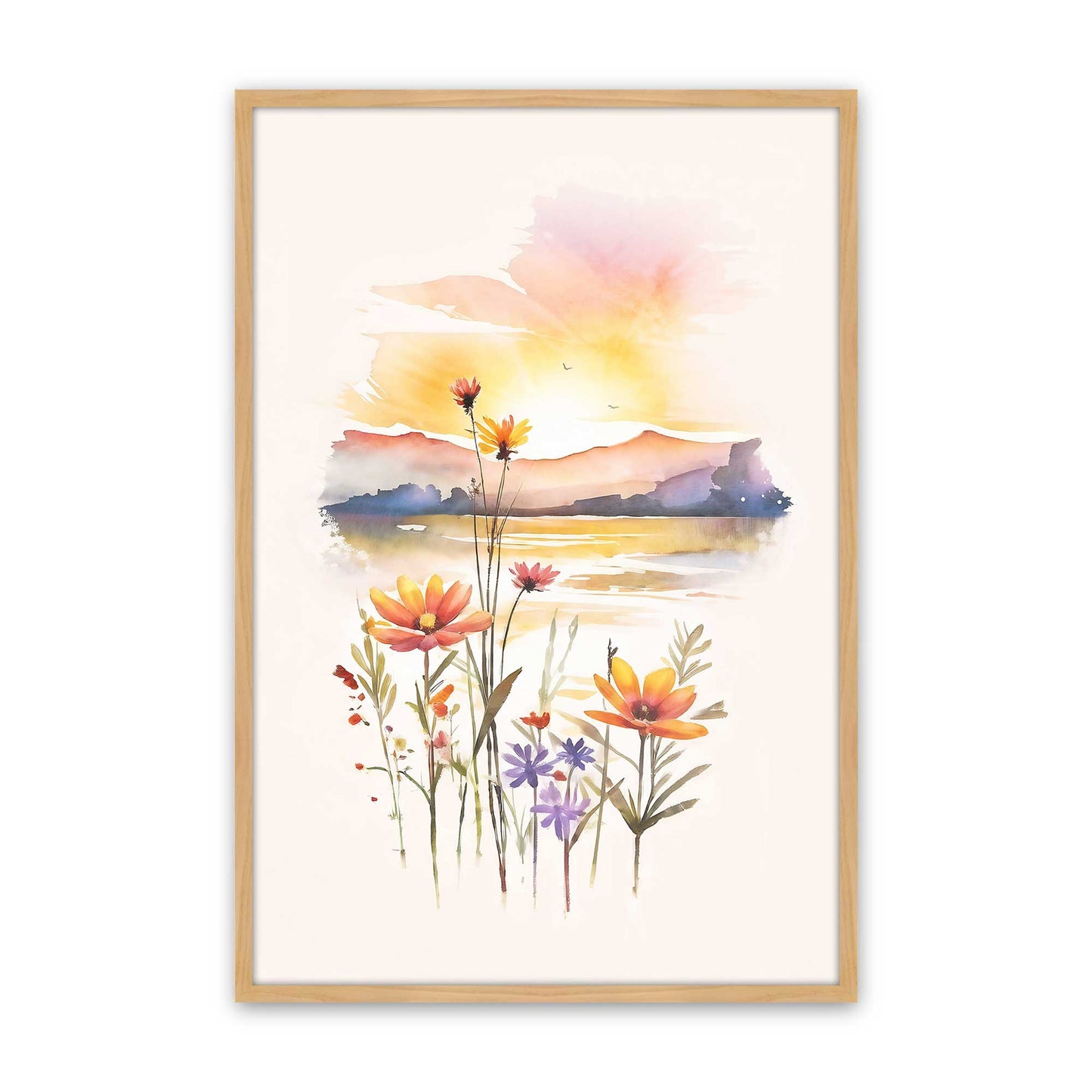 [Color:American Maple], Picture of art in a American Maple frame