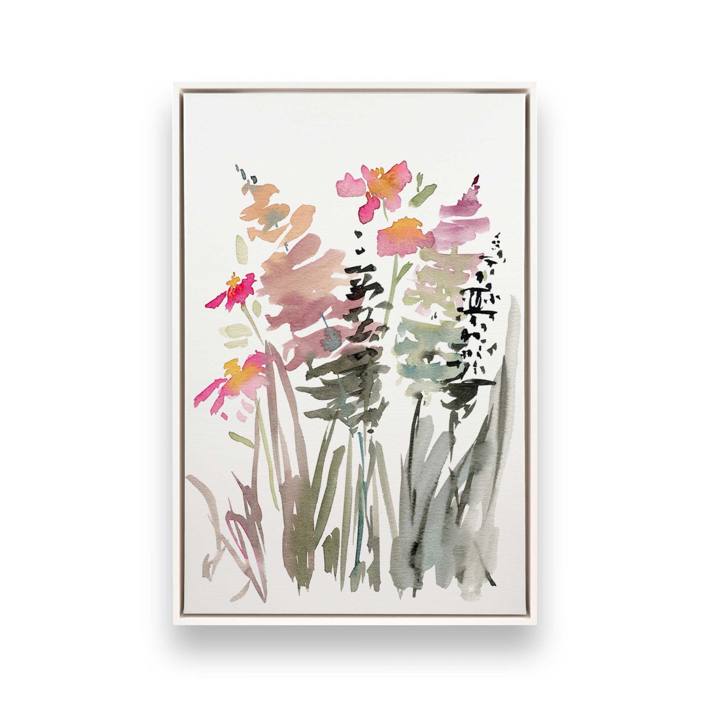 Pinky Meadow Pops, Set of 3 Canvas Prints