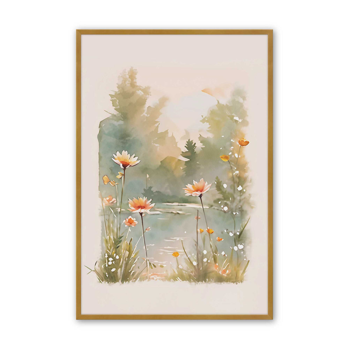 [Color:Polished Gold], Picture of art in a Polished Gold frame