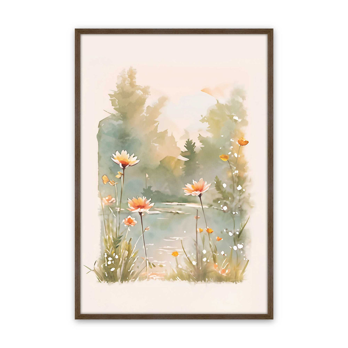 [Color:Walnut], Picture of art in a Walnut frame