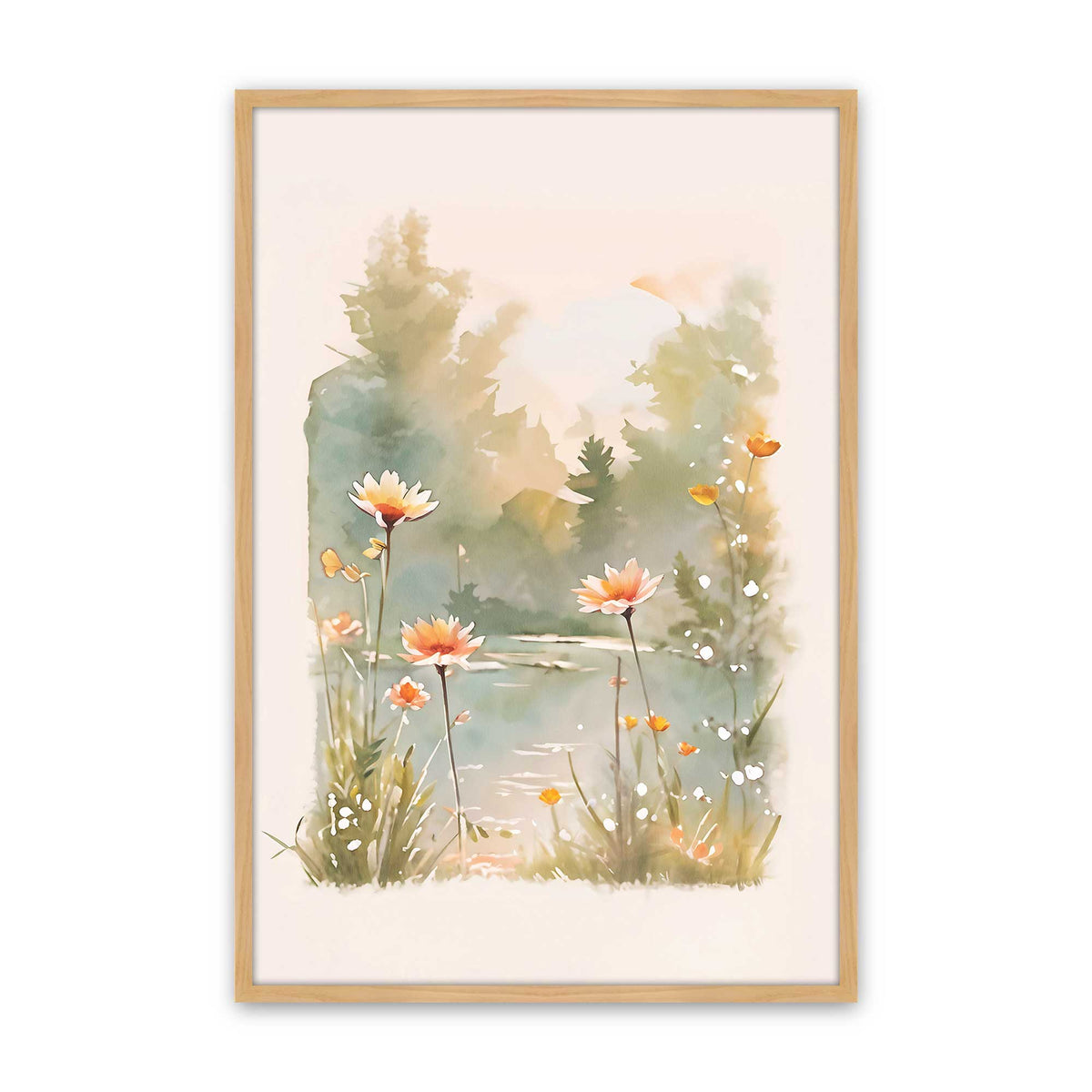[Color:American Maple], Picture of art in a American Maple frame