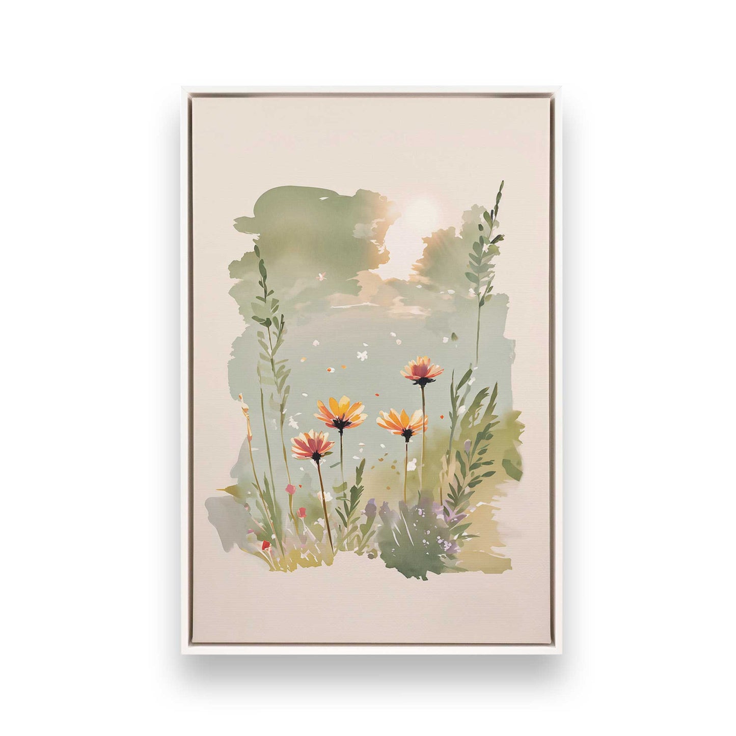 [Color:Opaque White], Picture of art in a White frame