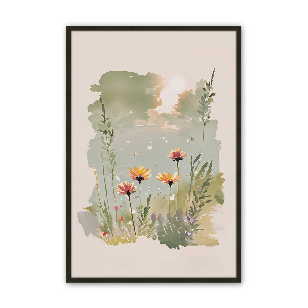 [Color:Satin Black], Picture of art in a Satin Black frame