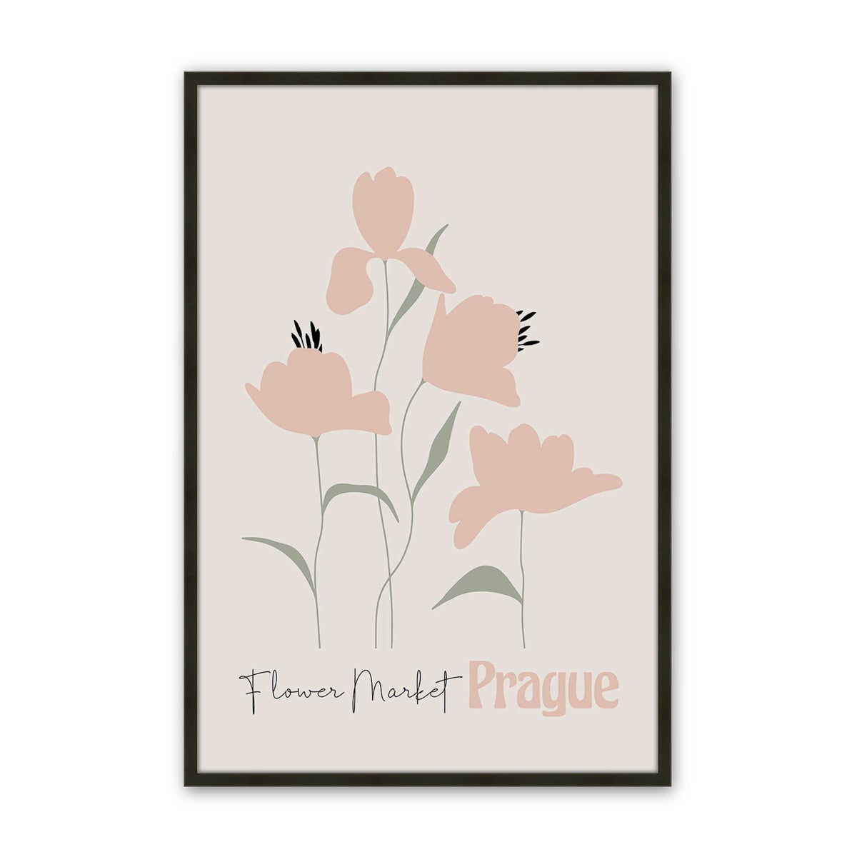[Color:Satin Black], Picture of art in a Satin Black frame