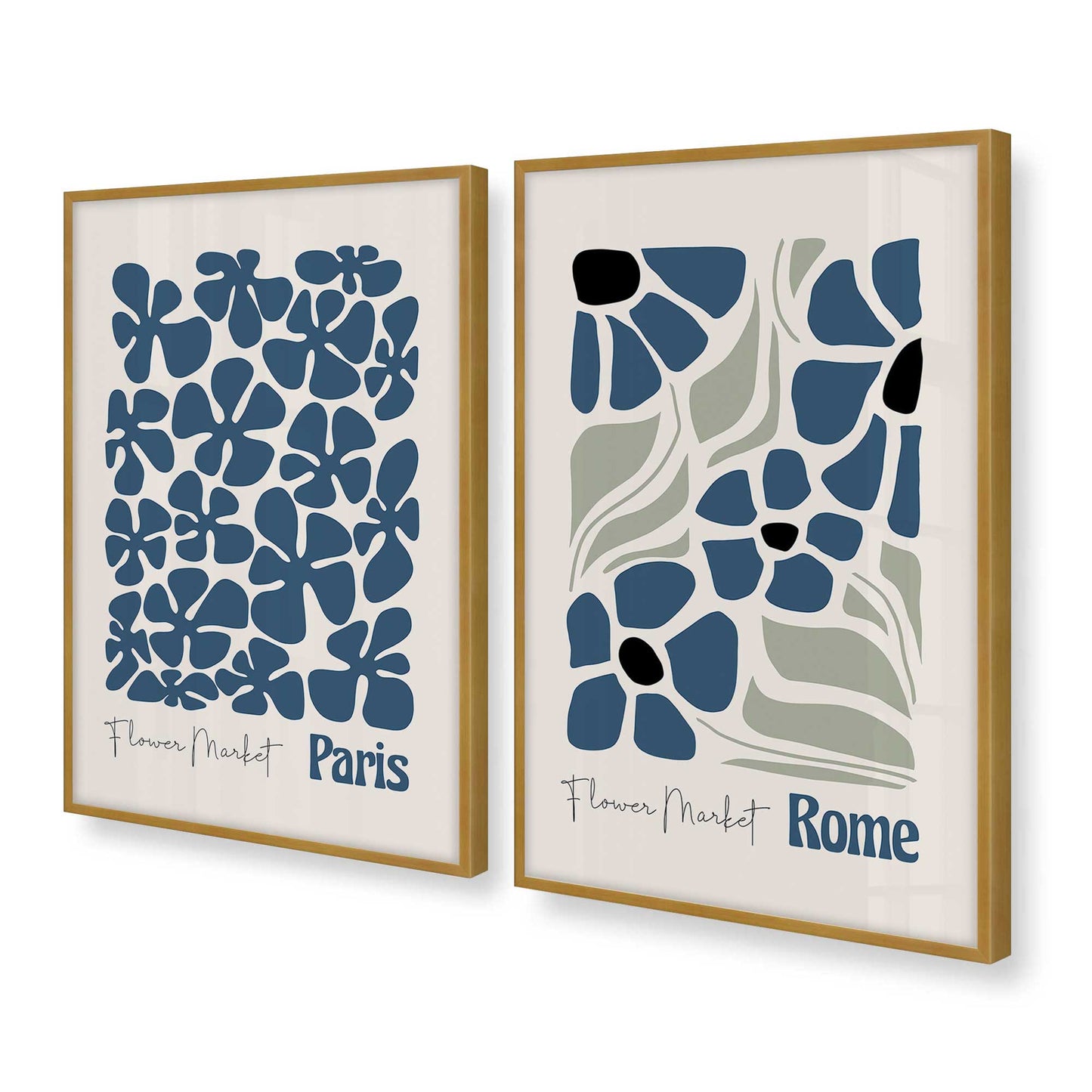 [Color:Polished Gold], Picture of art in a Polished Gold frame at an angle