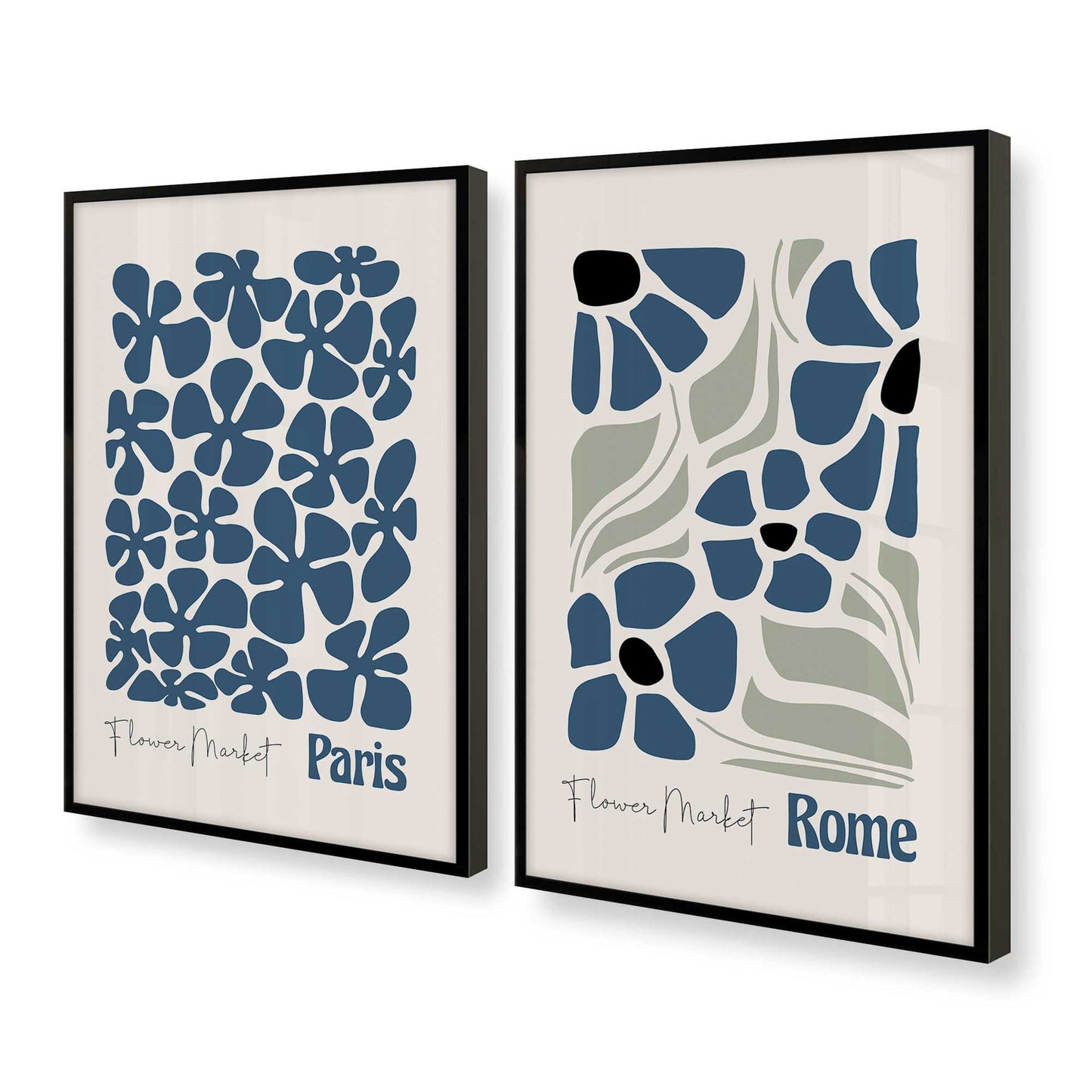 [Color:Satin Black], Picture of art in a Satin Black frame at an angle