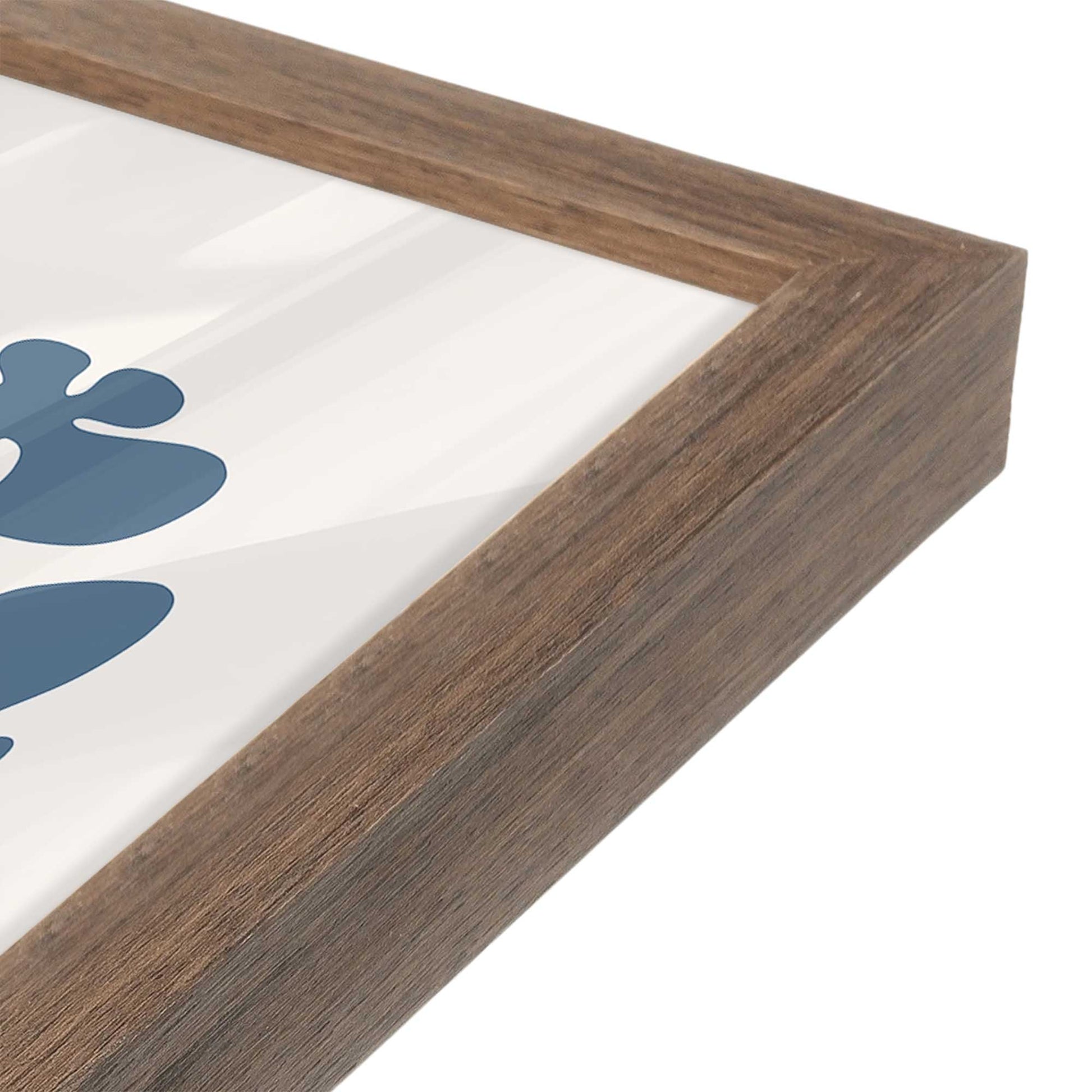 [Color:Walnut], Picture of art in a Walnut frame of the corner
