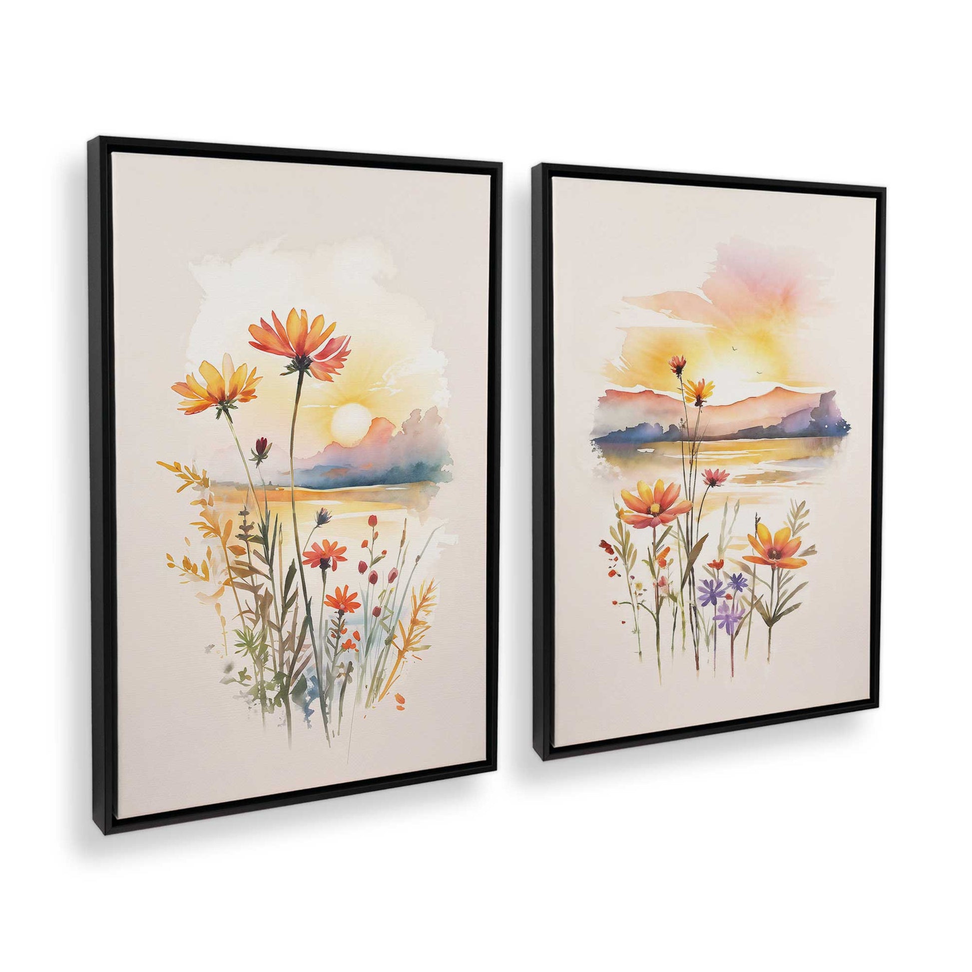 [Color:Satin Black], Picture of art in a Satin Black frame at an angle