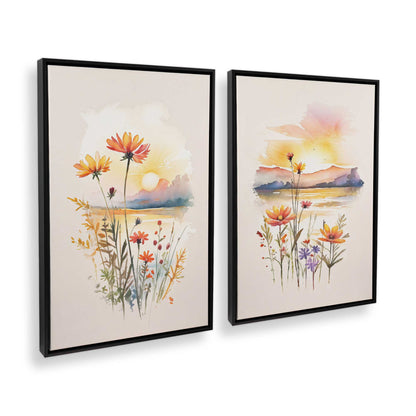 [Color:Satin Black], Picture of art in a Satin Black frame at an angle