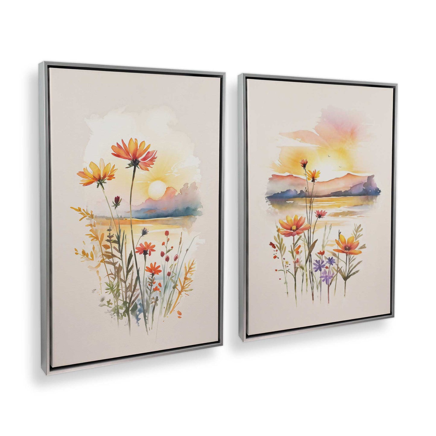 [Color:Polished Chrome], Picture of art in a Polished Chrome frame at an angle