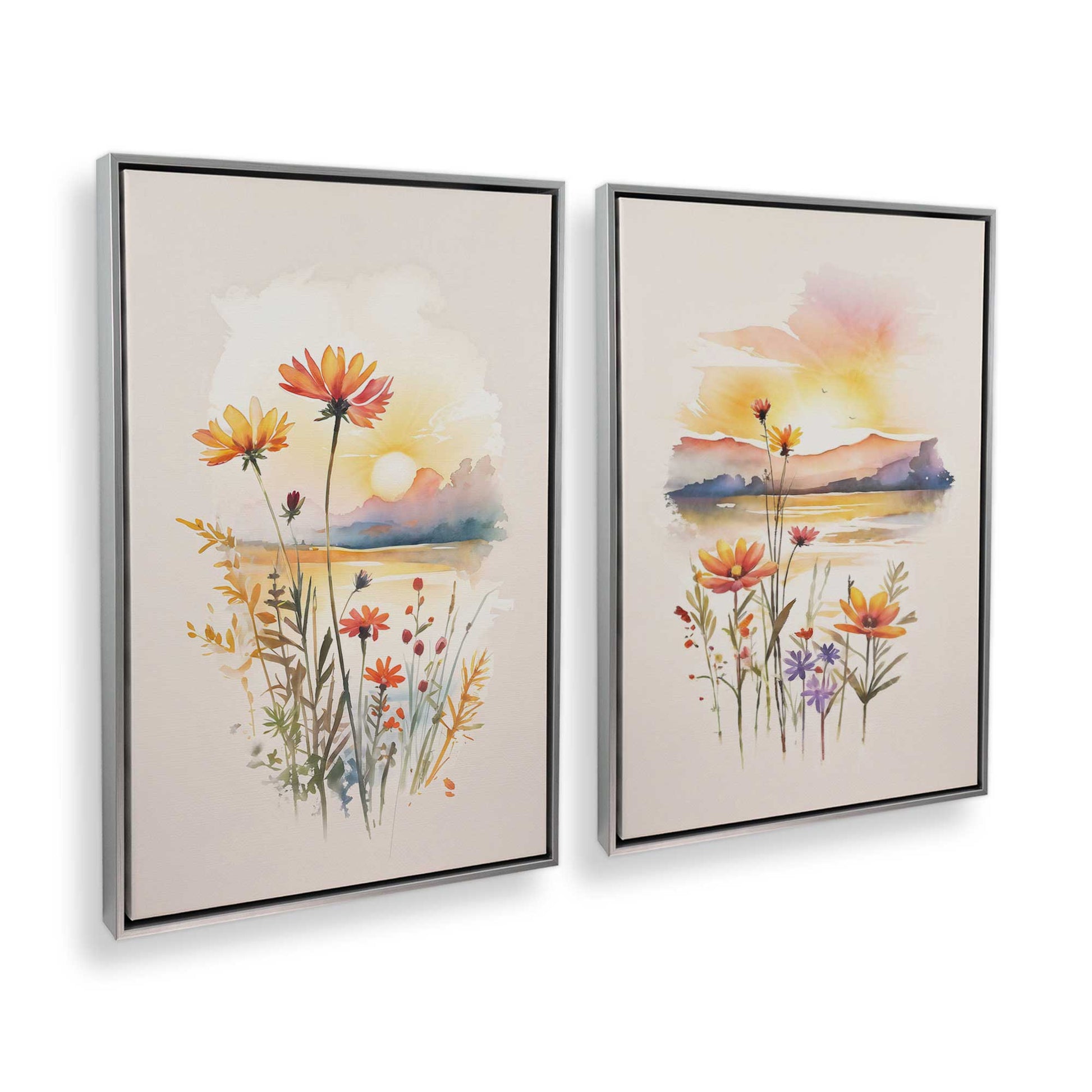 [Color:Polished Chrome], Picture of art in a Polished Chrome frame at an angle