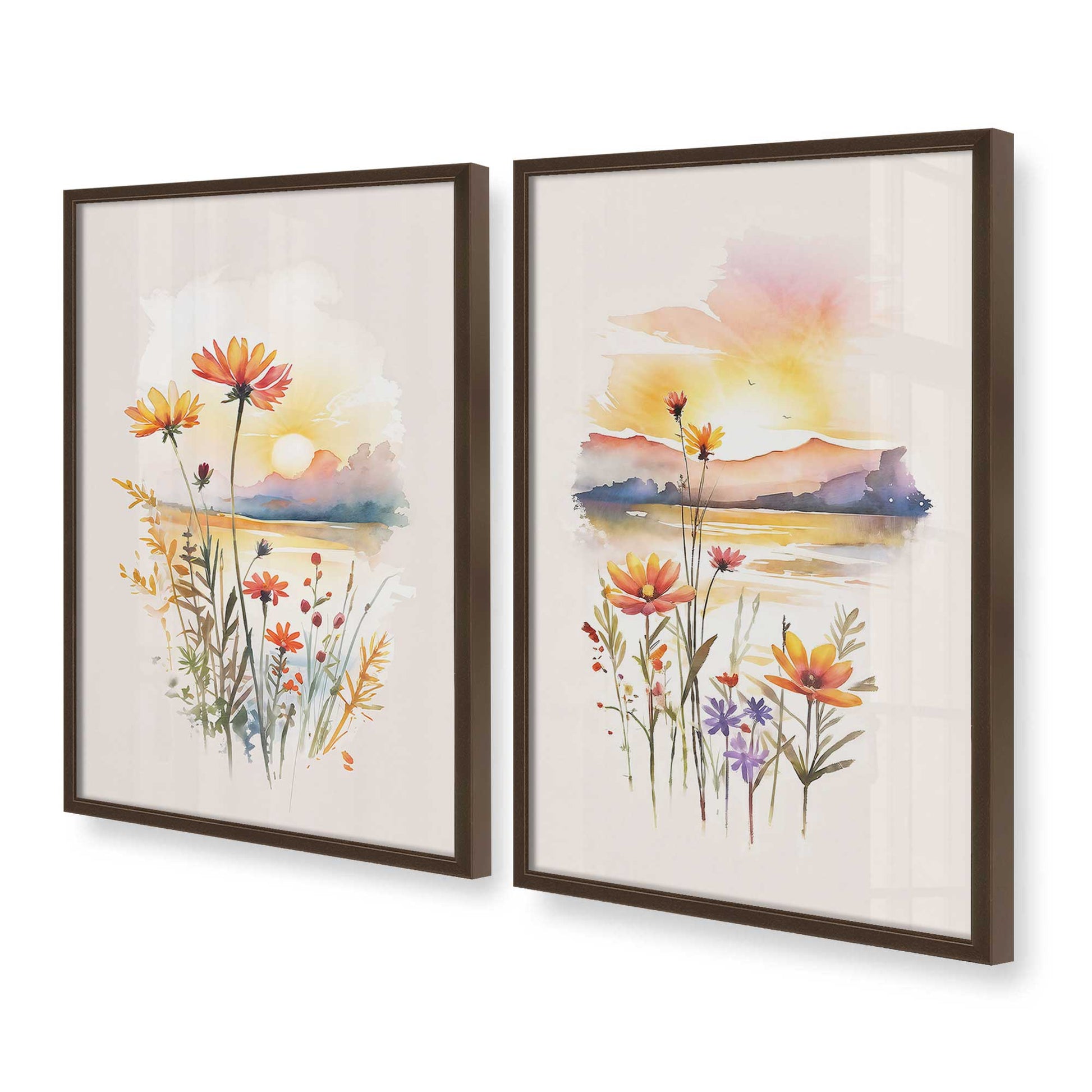 [Color:Belvinder Brown], Picture of art in a Belvinder Brown frame at an angle