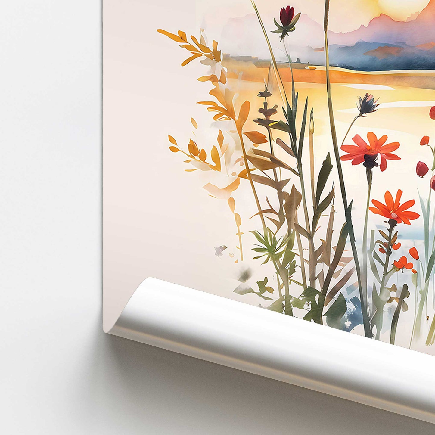 [color:Rolled Print], Picture of close up of art