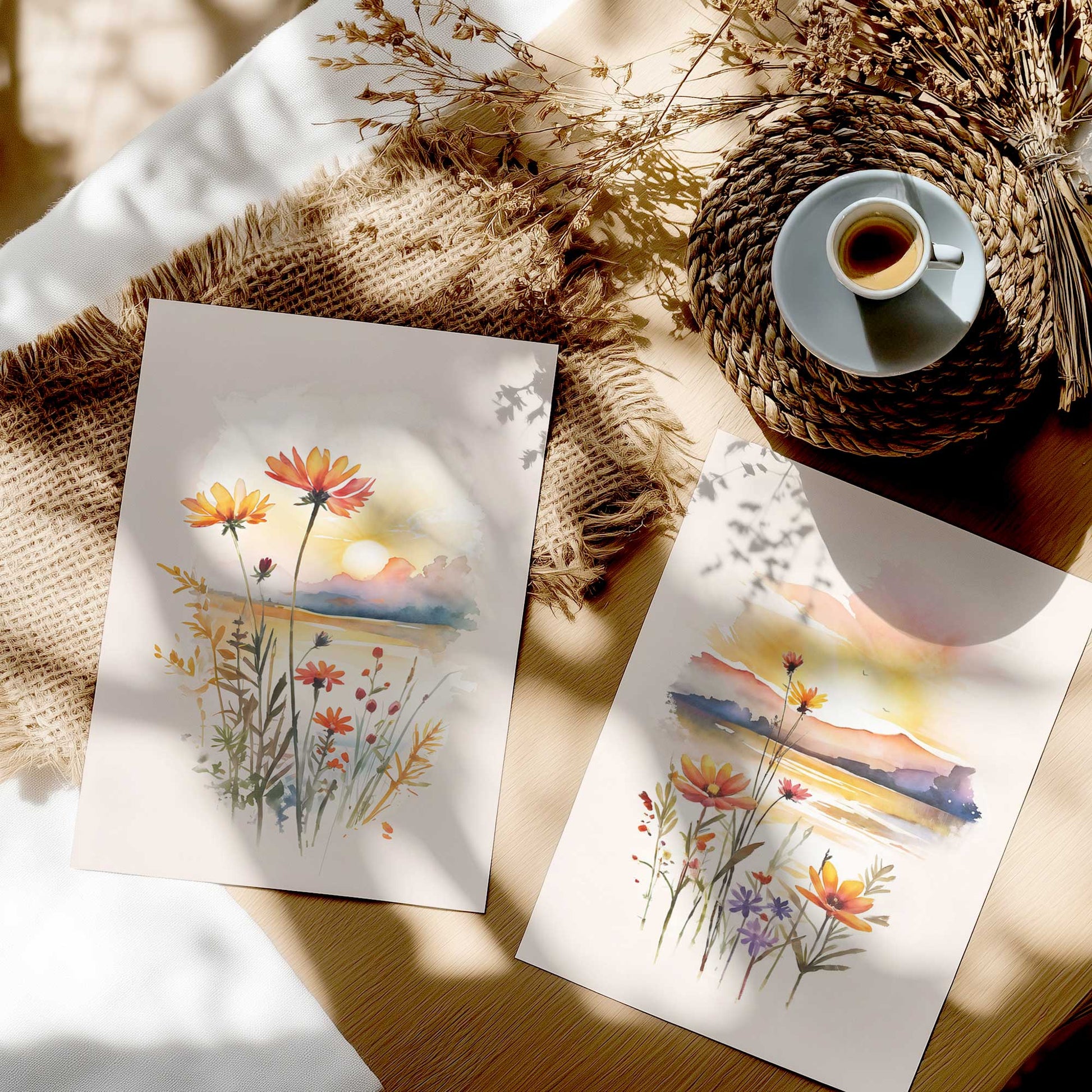 [color:Rolled Print], Picture in a room