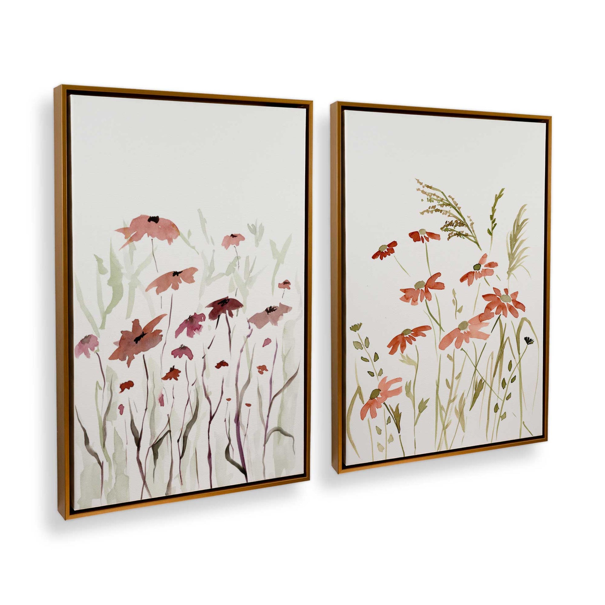 [Color:Polished Gold], Picture of art in a Polished Gold frame at an angle