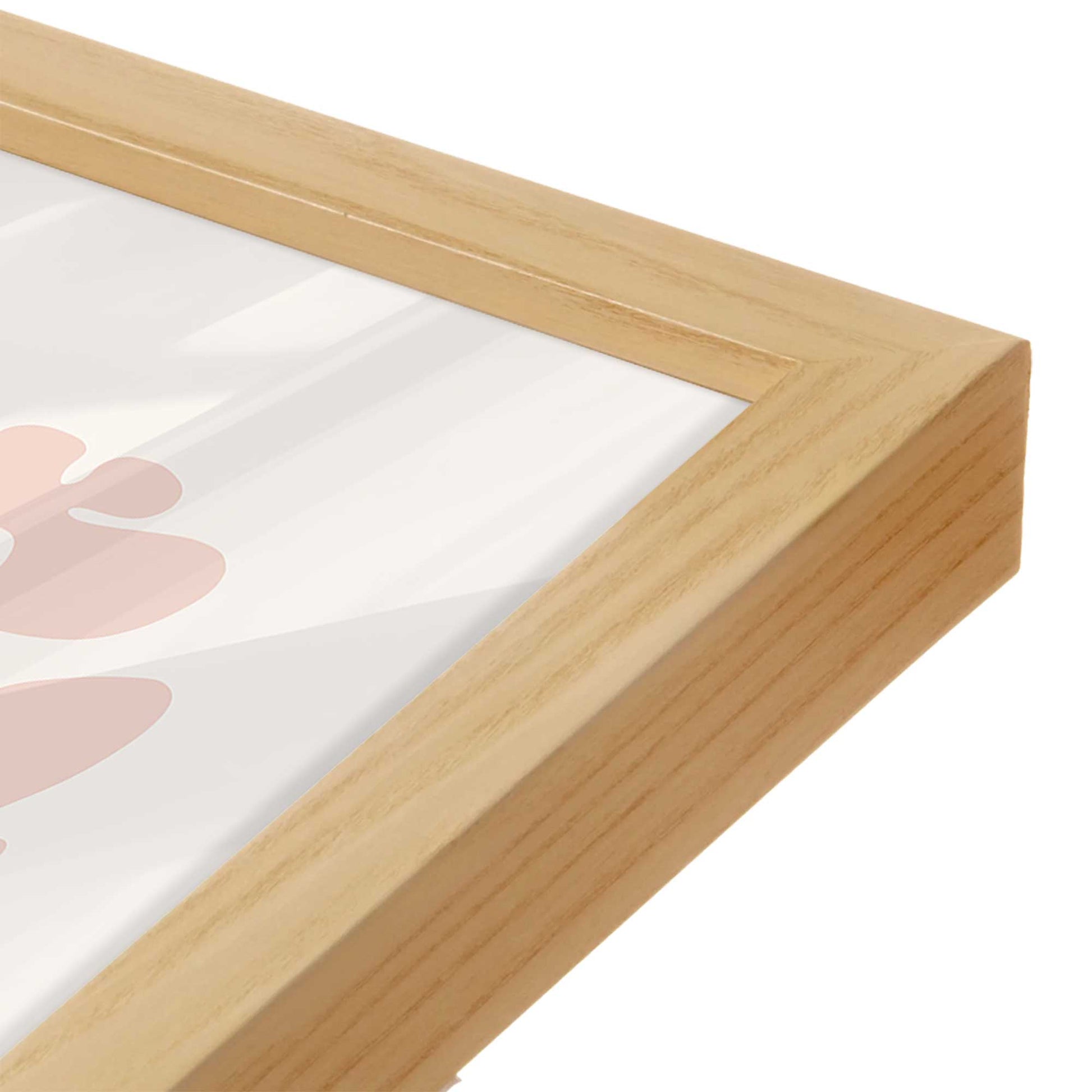 [Color:American Maple], Picture of art in a American Maple frame of the corner