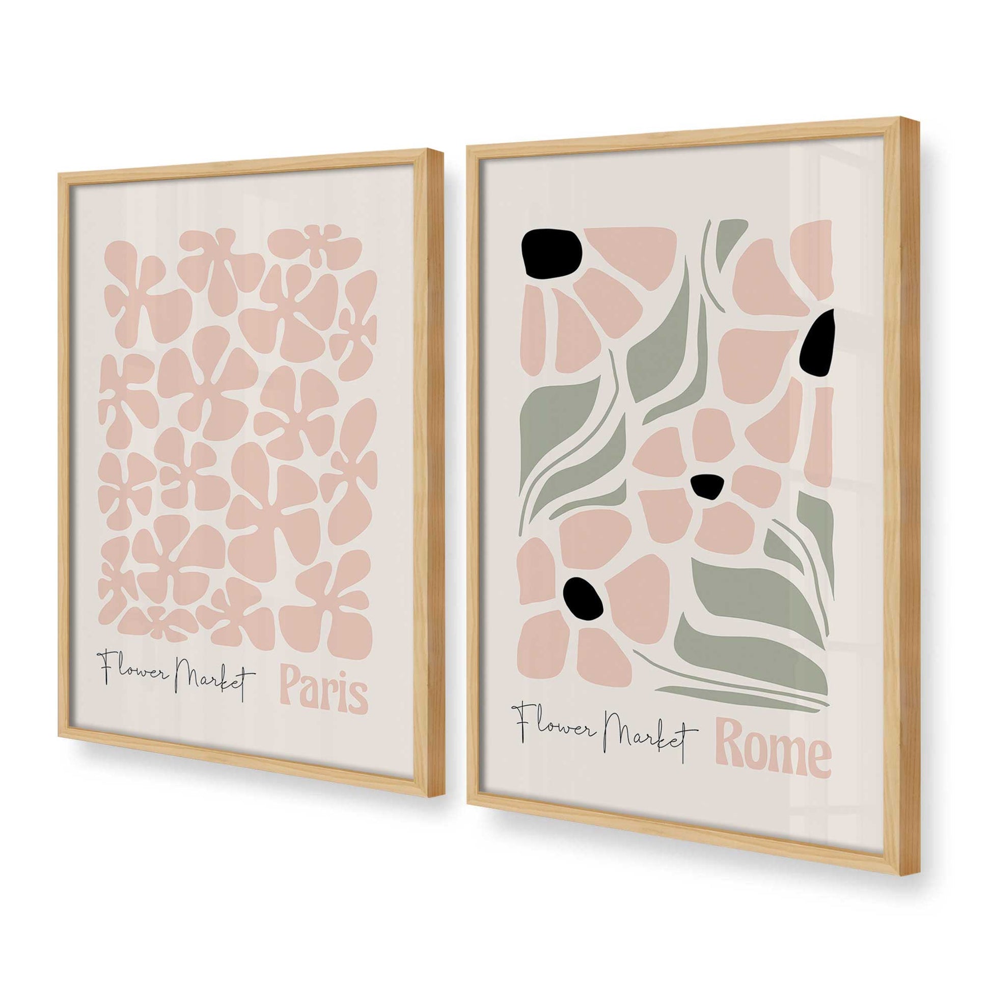 [Color:American Maple], Picture of art in a American Maple frame at an angle