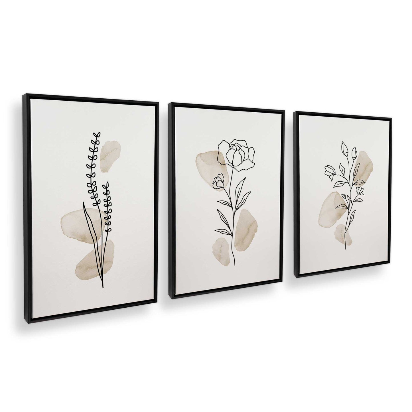 [Color:Satin Black], Picture of art in a Satin Black frame at an angle