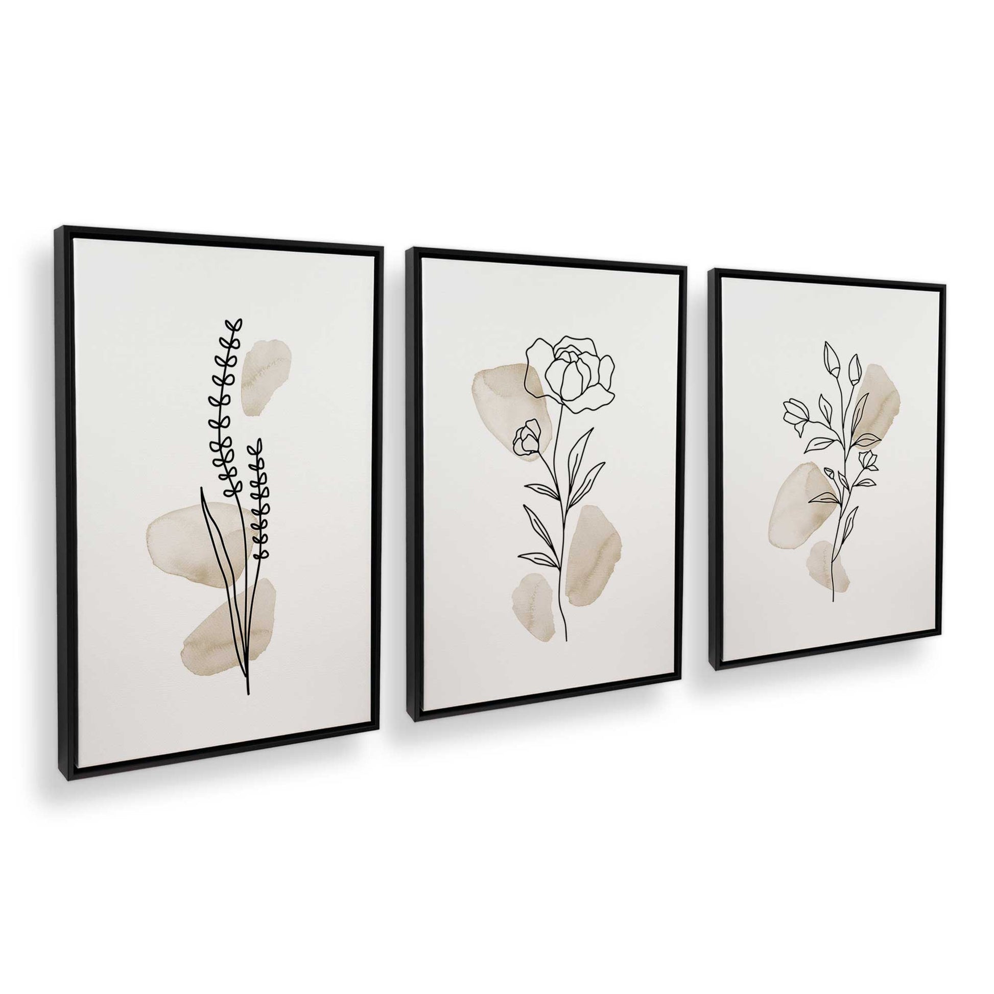 [Color:Satin Black], Picture of art in a Satin Black frame at an angle