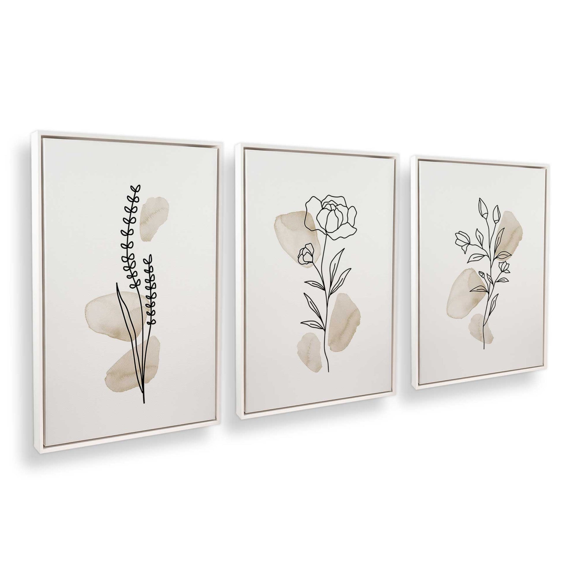 [Color:Opaque White], Picture of art in a White frame at an angle