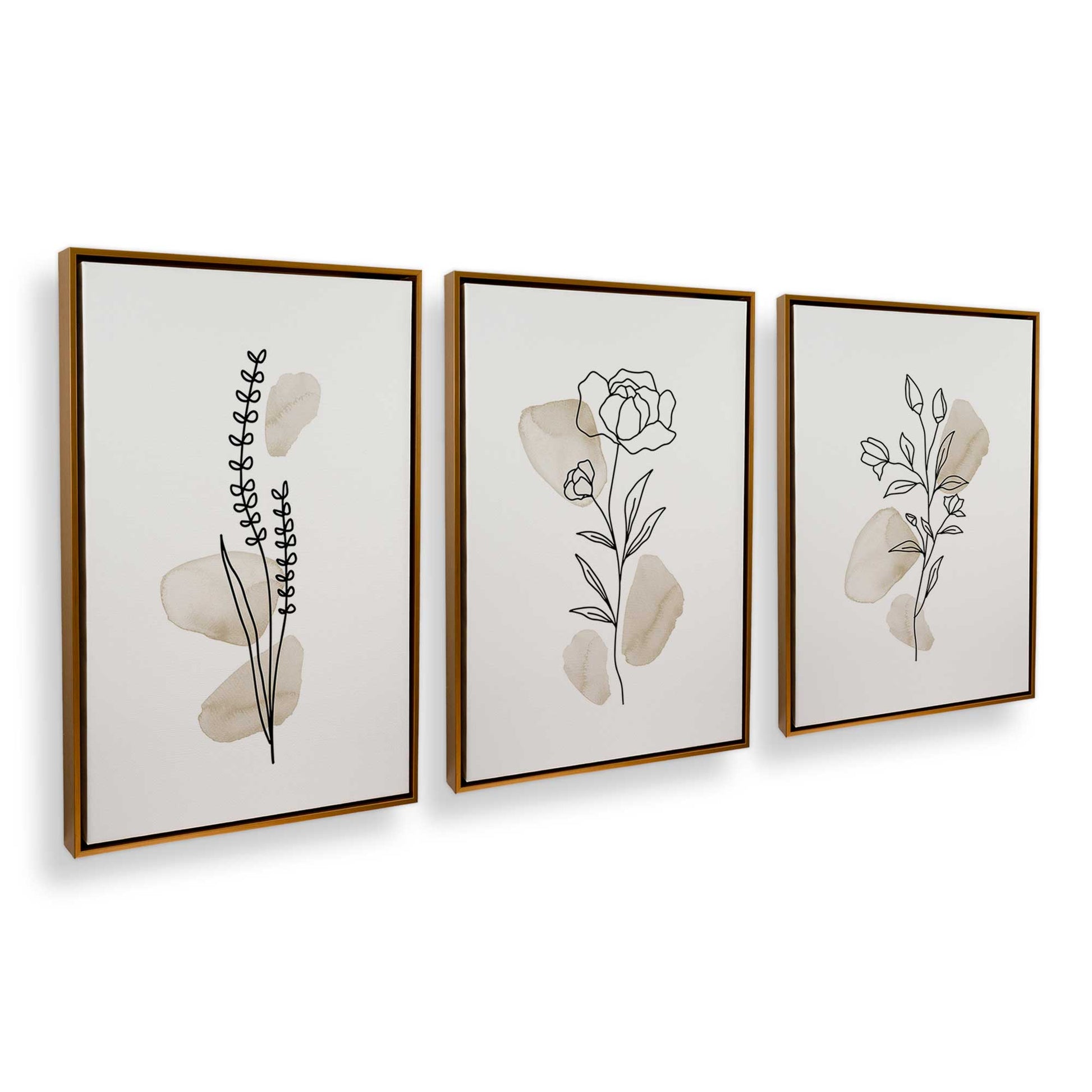 [Color:Polished Gold], Picture of art in a Polished Gold frame at an angle